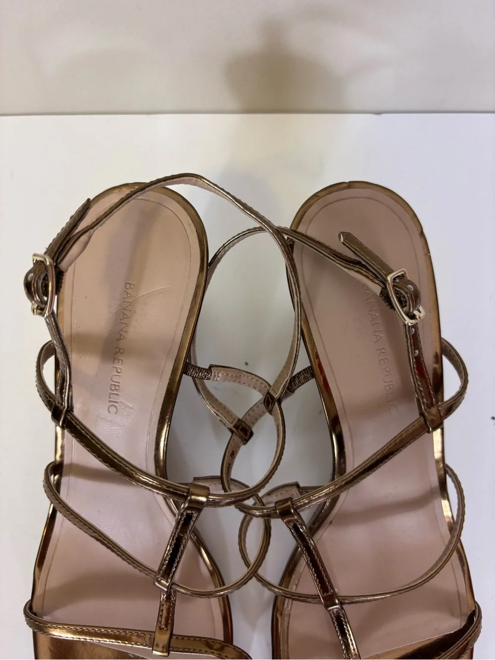 Banana Republic shiny bronze